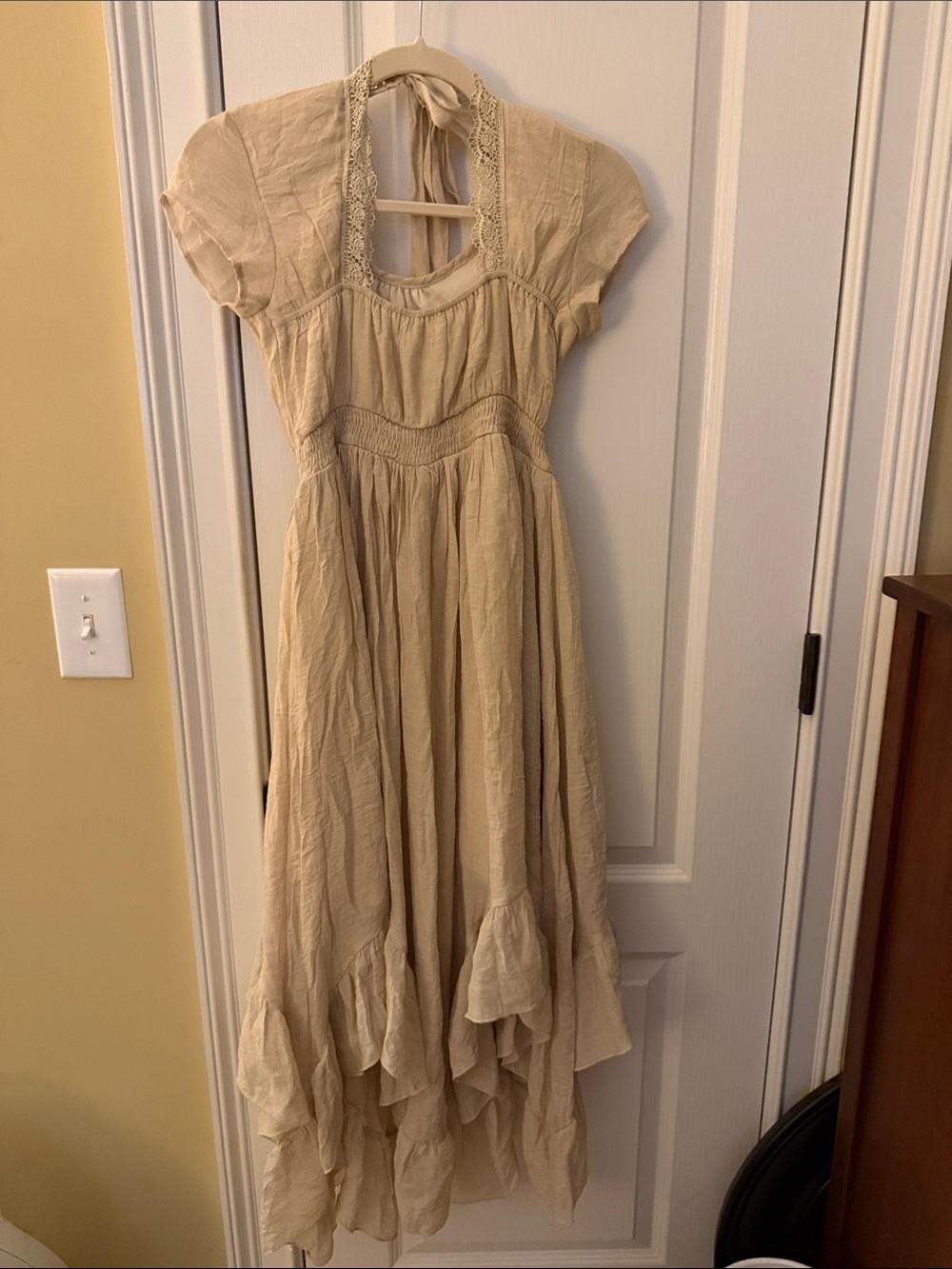 Girls' MIA Joy Linen Ruffle Hem Casual Dress - Soft Boho Style